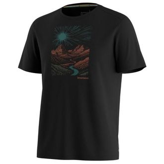 Smartwool Wander Valley Active Short Sleeve Graphic Tee Merinoshirt f&uuml;r Herren | schwarz