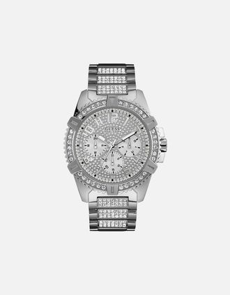 Guess Mens Guess W0799G1 Frontier Silver Mens Watch
