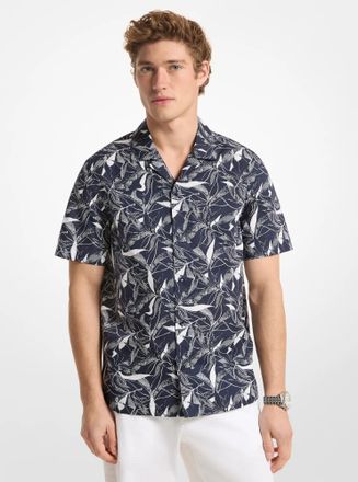 Michael Kors Floral Print Cotton Blend Shirt