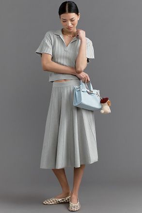 Maeve Pleated Sweater Midi Skirt