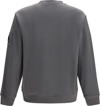 Moose Knuckles Mens Hartsfield Crewneck Sweatshirt Cement Cotton Sweatshirts Sweater