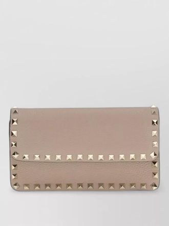 Valentino Garavani calf leather bos taurus studded chain clutch