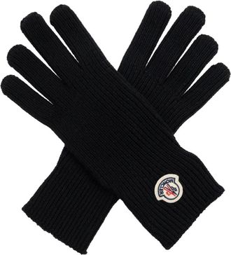 Moncler Wollen handschoenen - Heren - Handschoenen - Zwart - L - Wol - Accessoires