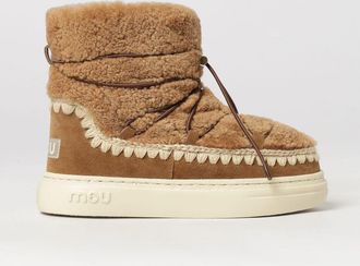 Mou Stivaletti Eskimo in shearling e pelle scamosciata con coulisse regolabile