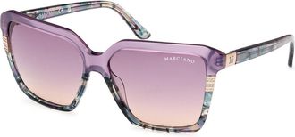 Guess GM00009 83Z Womens Sunglasses Purple Size 58