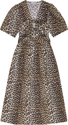 Ganni Ganni Womens Organic Cotton Midi Dress