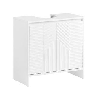 SoBuy Mueble Para Debajo Del Lavabo Fregadero Armario De Ba&ntilde;o De Suelo Con 2 Puertas Blanco 60 X 30 X 61 Cm Bzr157-w Sobuy Es
