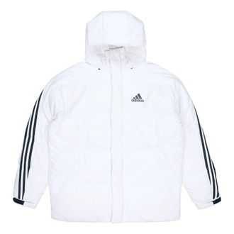adidas 3st Puffy Dwn J Casual Sports Stay Warm hooded down Jacket White H20755
