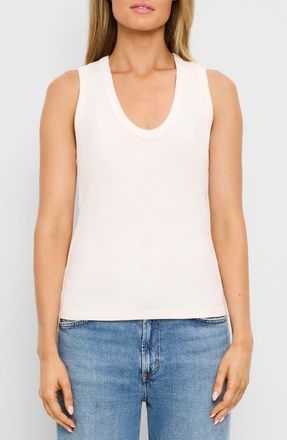 Michael Stars Brynn Scoop Neck Muscle Tank in Chalk at Nordstrom