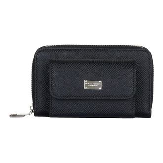 Dolce & Gabbana Compacte Portemonnee - Heren - Accessoires - Zwart - Maat: ONE Size Leer