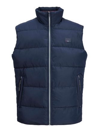 Jack & Jones Steppweste JACK & JONES JPRBLUALVES VEST, Herren, Gr. XXL, navy blazer, Web, Obermaterial: 100% Polyester, unifarben, regular fit, Westen Steppweste