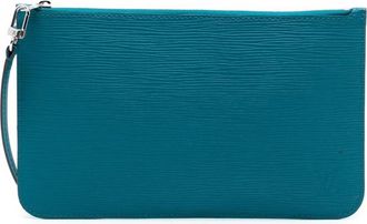 Louis Vuitton Pre-owned Clutches, female, Blue, Size: ONE SIZE Pre-owned Leather Pouch