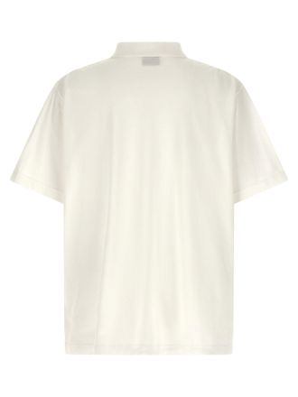 Balenciaga Laurel Classic Embroidered Polo Shirt - Cream