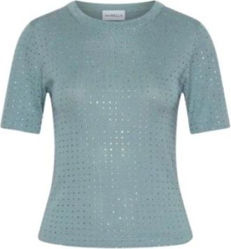 Marella Pacche 003 T-Shirt - Dames - T-shirts - Blauw - S - Denim - Tops