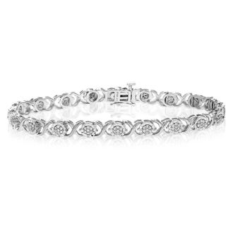 Vir Jewels 1/2 cttw Lab Grown Diamond Tennis Bracelet in Sterling Silver 7 Inch For Women