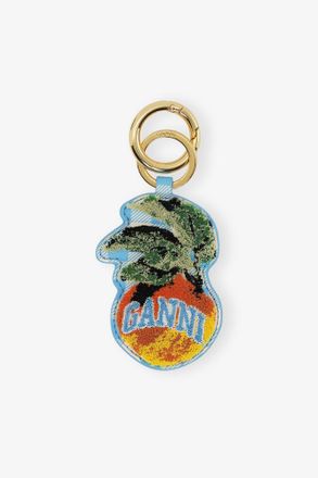 Ganni Blue Apple Keyring