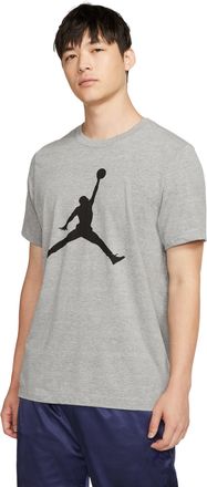 Nike Jordan Mens Air Jordan Chest Large Logo Printing Round Neck Cotton Short Sleeve Gray T-Shirt CJ0921-091