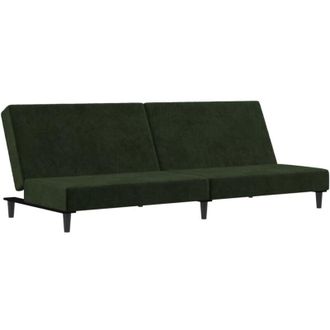 vidaXL Sof&aacute; Cama De 2 Plazas Terciopelo Verde Oscuro Vidaxl