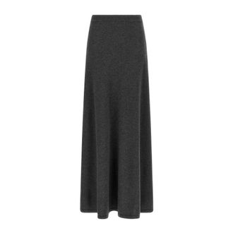 Balenciaga Maxi Skirts, female, Gray, Size: S A-Line Knit Midi Skirt