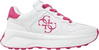 Guess Witte Sneakers met Rubberen Zool - Dames - Sneakers - Wit - 37 EU - Leer - Schoenen