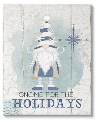 Stupell Industries Gnome For The Holidays Nautical By Jennifer Pugh Wall Art