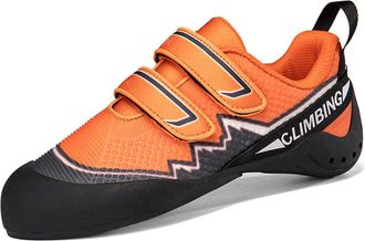 Generic Unisex Anti-Slip Wear-Resistant Climbing Shoes - Outdoor Lightweight Bouldering Climbing Training Shoes for Women (Black Orange,5.5)