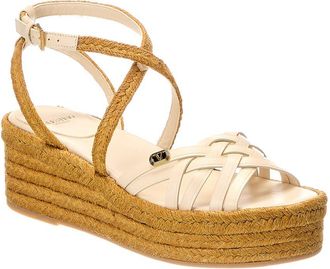 Valentino Vlogo Signature Leather Sandal
