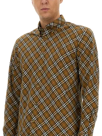Burberry Check Cotton Shirt - Multicolor