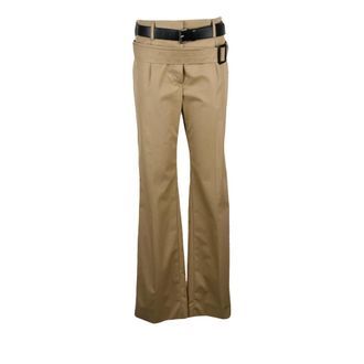 Prada Dames, Broeken, Beige, Maat: XS Katoen