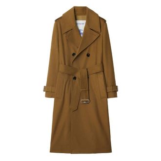 Burberry Womens Belted Cashmere Trench Coat, Brand Size 6 ( US Size 4 )
