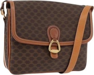 Celine Pre-owned Cross Body Bags, female, Brown, Size: ONE SIZE Pre-owned Vintage Macadam Shoulder Bag