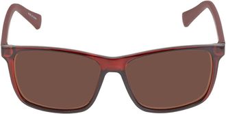 Calvin Klein Brown Rectangular Mens Sunglasses CK19568S 601 58