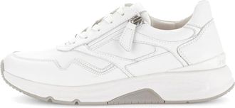 Gabor Schoenen, Dames, Wit, 38 1/2 EU, Leer, Rollingsoft Sneaker