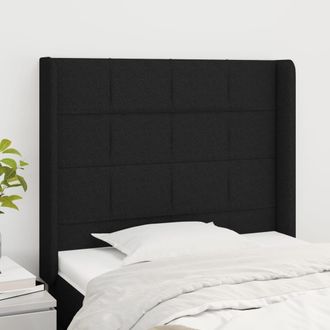 vidaXL Cabecero Con Orejas De Tela Negro 83x16x118/128 Cm Vidaxl