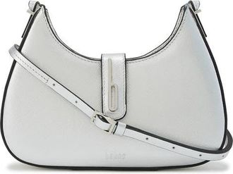 Behno Mini Leena Metallic Leather Crossbody Bag in Silver at Nordstrom