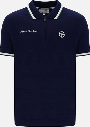Sergio Tacchini Mens Sergio Tacchini Nanto Half Zip Polo Shirt Maritime Blue - Navy - Size: 44