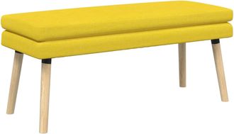 vidaXL Banco De Doble Capa Amarillo Claro 110 X 40 X 47 Cm Tela Vidaxl