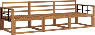vidaXL Conjunto De Sof&aacute;s De Exterior 3 Uds. Natural Vidaxl