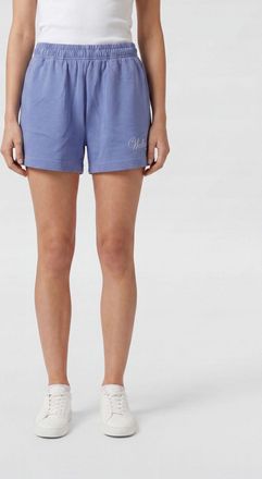 Sporty & Rich Pantaloncini in cotone con stampa slogan e vita elasticizzata