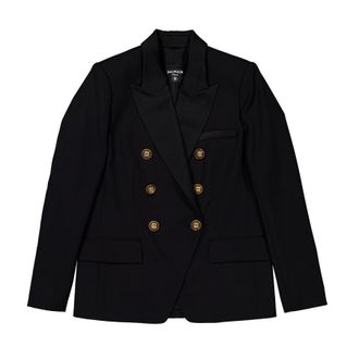 Balmain Womens Double-Breasted Blazer, Brand Size 34 ( US Size 2 )