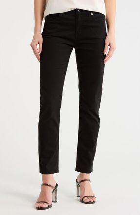 AG - Adriano Goldschmied Ex-Boyfriend Slouchy Slim Ankle Jeans in Super Black at Nordstrom Rack, Size 23