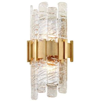 Hudson Valley Lighting Ciro Aplique 2 Luces Antique Hoja Inoxidable, Cristal