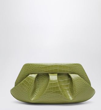 Themoirè Emera clutch kiwi crocodile effect