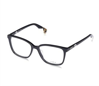 Furla Womens Vfu579V Square Eyeglasses In Shiny Black