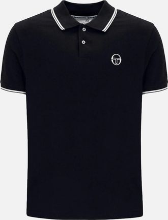 Sergio Tacchini Mens Sergio Tacchini 020 Twin Tipped Polo Shirt Black/White - Size: 44