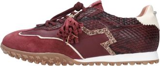 Gio+ Schoenen, Dames, Rood, 37 EU, Leer, Cielo Sneakers