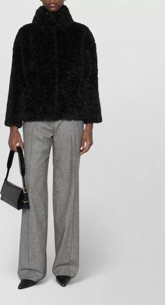 Herno faux fur high neck jacket