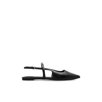 Michael Kors Ballerinas, female, Black, Size: 7 1/2 US Dina Flex Leather Slingback Flat