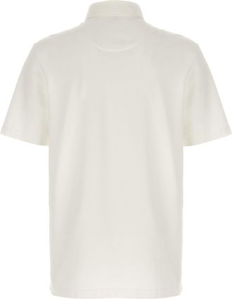 Brioni Mens White Cotton Polo Shirt