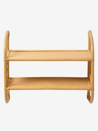 Vertbaudet Rattan-Wandregal SONNENSCHEIN mit 2 B&ouml;den, Kinderzimmer natur